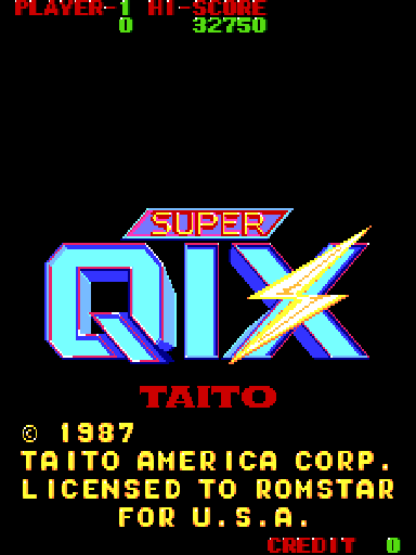 Super Qix (US) Title Screen